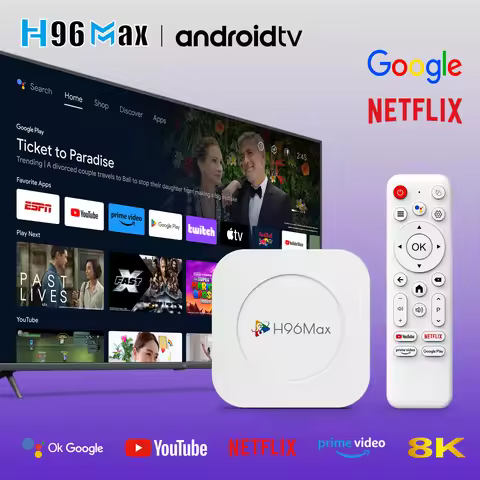 H96 MAX M1 PLUS Android 14 Smart TV BOX Rockchip RK3528 Max 4GB 128GB Wifi6 BT5.4 8K Video Decoding 