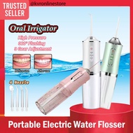 Portable 4 in 1 Electric Water Floss Teeth Cleaner Water Jet Oral Irrigator Powerful Floss/Mesin Pem