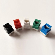 CUY 5-Pack CAT6 RJ45 Insert Keystone LAN Coupler Plug T568A B  Module Slot For Internet Jack Etherne
