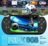 เครื่องเล่นเกม PSP เกมแบบพกพาคอนโซลจริง 8 กิกะไบต์กล้องเกมวิดีโอสำหรับของขวัญ 4.3 inch สามารถเชื่อมต