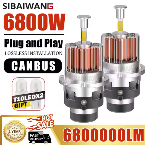 Original D2S D4S LED Headlight Bulb for Car 6800W D1S D3S LED CANbus Headlamp D1R D5S D8S Car Lamps 
