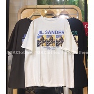 Unisex oversize loose-fit T-shirt printed with JIL SANDER