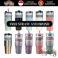 ⭐SG LOCAL⭐ New Multi-color 900ml Stainless Steel Thermal Insulated Flask Mug Cup Tumbler Vacuum with Free Straw