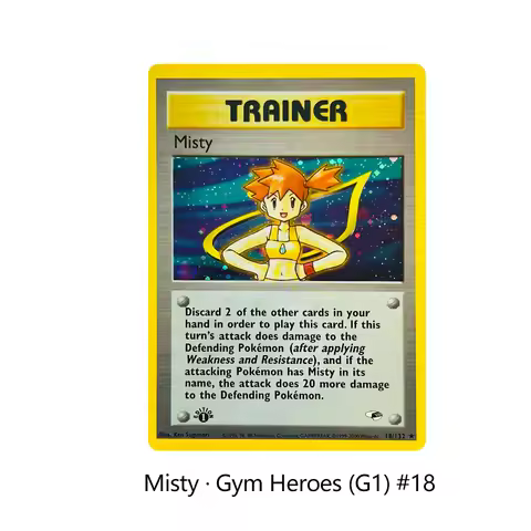 Bandai PKM Single Pokemon Proxy Cards High Quality Pikachu Board Games Big Sale Misty Gym Heroes (G1