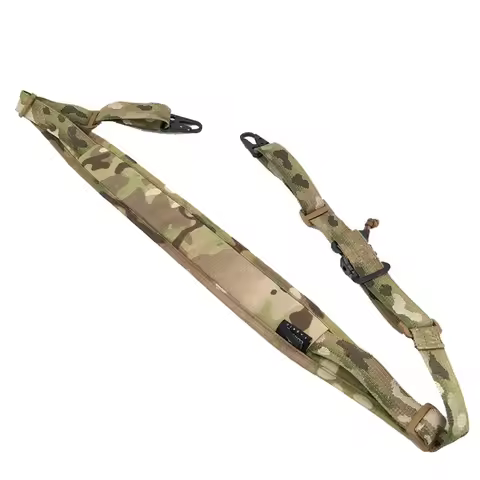Tactical Rifle Sling Airsoft Shooting Combat Modular Strap Hunting Removable 2 Point / 1 Point Padde