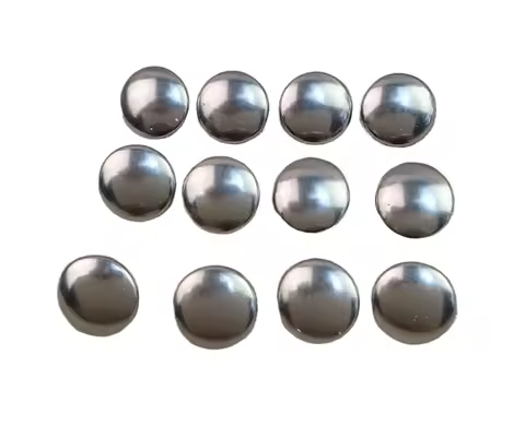 050169 WWII WW2 GERMAN OFFICER UNIFORM TUNIC FELDBLUSE BUTTON SHINY SILVER 19MM 12PCS LOT
