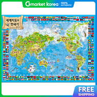 195-Piece Jigsaw Puzzle - World Map and Flags of the World (Revised Edition)