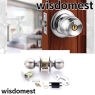 WISDOMEST Cylindrical Door lock, Knobset Stainless Steel Cylinder,  Lockset Door Lock Cylinder House