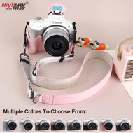 Camera Case For Canon EOS R50 Camera Cover Protector Pouch Half Case with Shoulder Strap Camera Bag 