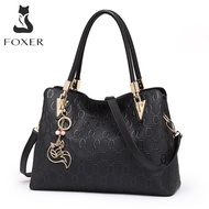 FOXER Genuine Leather Handbag for Women Ladies Top-handle Tote Cross body Shoulder Bag