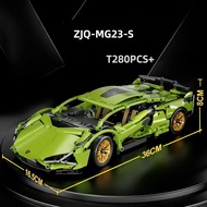 1420+ PCS Blok Bangunan Mainan Rakit Replika Mobil Sport F1 Motor Brand Terkenal Skala 1:8 Koleksi F