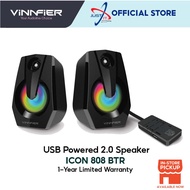 Vinnfier Icon 808 BTR 2.0 Bluetooth Speaker With Usb Fm External Controller & RGB Light - Black