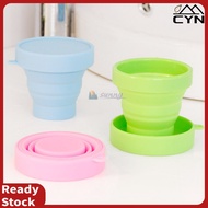 Portable flip-open silicone water cup, 170ml foldable cup, outdoor travel drinking cup, portable foo