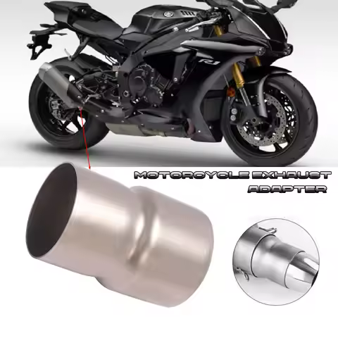 Universal Motorcycle Exhaust Pipe Adapter 60mm to 51mm Muffler Tube Steel Motorcycle Exhaust Adapter