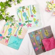 HBK繪風雙層手帕-花兒朵朵|48X48CM|質感細膩|色彩繽紛|日本製