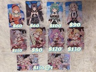 Hololive Card Choco 2 朱古力卡 第2彈 vtuber 火雞 路西亞 白銀 夜空 姬森 癒月 百鬼 跟圖價