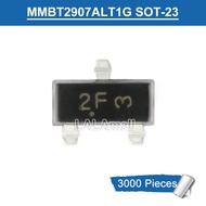 1ม้วน/3000ชิ้น MMBT2907ALT1G ทำเครื่องหมาย2F ทรานซิสเตอร์ใหม่แบบดั้งเดิม SOT-23 PNP