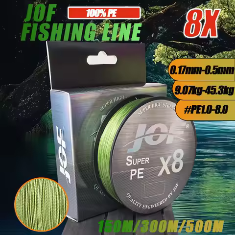 JOF Fishing Line 8 Braided Multifilamente Line 300M 500M 1000M Japanese PE 8 Thread Sea Carp Wir 8X 