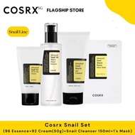 Cosrx Snail Set (96 Essence+92 Cream(50g)+Snail Cleanser 150ml+1's Mask- Exp:2025.11)