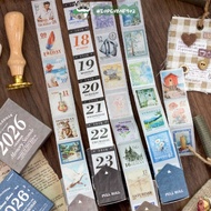 WEOPCVBNF902 Journal GO 365pcs, Vintage Style Japanese Style Washi Tape Stickers, Creative Minimalis