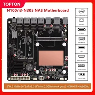 6-bay N100 N150 I3-n305 N355 Nas Motherboard Intel 4x I226-v 2.5g Lans 2*nvme 6*sata3.0 Ddr5 Mini It