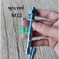 พุกเวดจ์ ชุบซิงค์ M10 M12 WEDGE ANCHOR ปุ๊กเวจ ปุกเวจ พุกเวจ พุกยึดลิฟท์ พุกเหล็กยึดคอนกรีต Zinc.