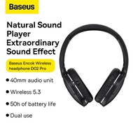 Baseus D02 Pro Headphone Bluetooth Earphones Stereo Wireless 5.3 HIFI Foldable Sport Headset 50Hour