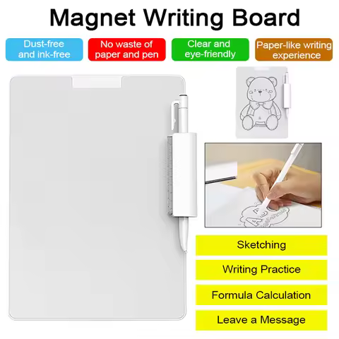 Magnetic Writing Board with 0.5 + 0.8 mm Pen 10-inch Local Erasable Whiteboard for Children Doodle P