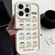 Soft Phone Case For VIVO Y17 Y12 Y12i Y15 Y3S Y7S S1 1901 1904 1902 New Year 2026 Calendar Anti-fall
