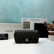 CHANEL 銀釦荔枝牛眼鏡包