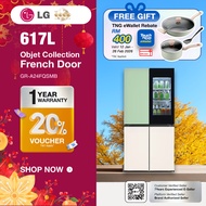 LG GR-A24FQSMB 617L InstaView French Door Multi Door Inverter Fridge Peti Sejuk WiFi ThinQ