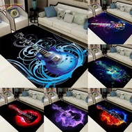 Cool Flame Guitar Bass Area Carpet Rugs for Bedroom Washroom Floor Mat Carpets for Living Room Child
