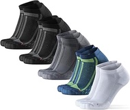 Low-Cut Long Distance Running Socks, Sweat Wicking, Cushioned & Anti-Blister, 5 Pair Pack for Men &