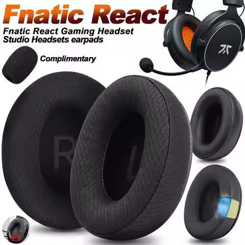 Replacement Foam Ear Pads for Fnatic React Gaming Headset earpads Headphones memory foam Earpads Pro