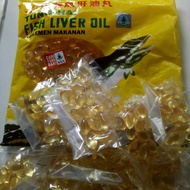 50 Butir Minyak Ikan Tung Hai Repack - Tunghai fish oil (repack 50s) - minyak ikan untuk ayam burung kucing anjing dll