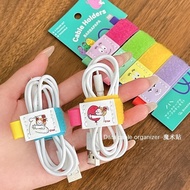 Penyusun Kabel Data Comel Pita Ajaib Kartun Sos Coco Pengurusan Kabel Pelbagai Fungsi untuk Kabel Ko
