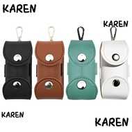 KAREN Golf Ball Bag, With Metal Buckle Small Golf Ball Storage Pouch, Sports Accessory PU Leather Golf Protective Bag Golf Sports