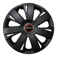 Wheel Cover ฝาครอบกระทะล้อ มี สีดำ ขอบ R 15 นิ้ว ลาย ISUZU  wc77 ฝากลางปี20 (1 ชุด มี 4 ฝา)**การันตีคุณภาพ**