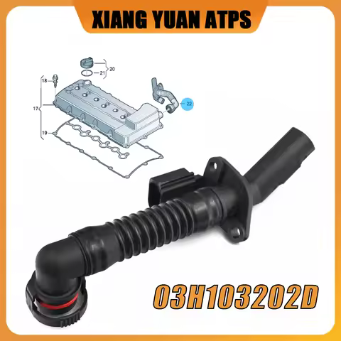 03H103202D Cylinder Head Cover Breather Vent Hose For Audi Q7 06-10,VW CC B7 Passat Phaeton Touareg 