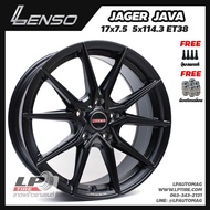 [ส่งฟรี] ล้อแม็ก LENSO รุ่น JAGER JAVA ขอบ17" 5รู114.3 สีดำด้าน กว้าง7.5" จำนวน 4 วง