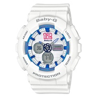 Casio Baby-G White Blue Digital Analog Sports Watch BA-120-7B