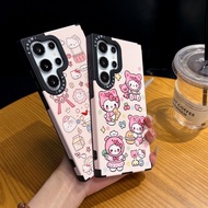 Magnetic Phone Case Samsung Galaxy S25 Ultra S24 Plus S23 S22 Cartoon Hello Kitty Liquid Silicone Pr