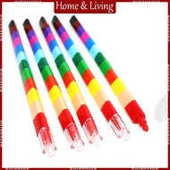AOTO 5Pcs Painting Stitching Crayon Building Blocks Kid Color Stackable Crayon
