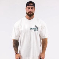 肌肉狗 運動短袖T恤潮牌印花寬松半袖圓領訓練健身衣服男女同款