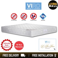 Living Mall VIRO X-Tra Firm Spring Mattress in 6"/9" Thickness Extra Firm Mattress