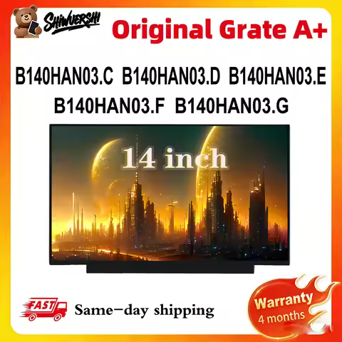 Original New A+ 14 inch Slim Laptop Lcd Screen Panel B140HAN03.C B140HAN03.D B140HAN03.E B140HAN03.F