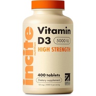 Incite Nutrition D 5000 IU 400 D3 Tablet Mikro Mudah Ditelan Cholecalciferol VIT D3 5000IU Vegetaria
