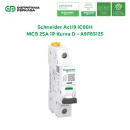 Schneider Acti9 iC60H MCB 25A 1P Kurva D - A9F85125