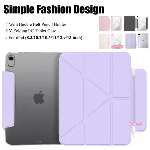 2025 New Y-Fold Case For iPad 11th Gen A16 2025 2024 Air11 13 M2 M3 Air 4 5 for iPad Pro11 M4 12.9 7