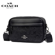 2023 New Style Men's Shoulder Bag COACH50715 Crossbody Bag Men's Bag Double Zipper Camera Bag Printed Chest Bag